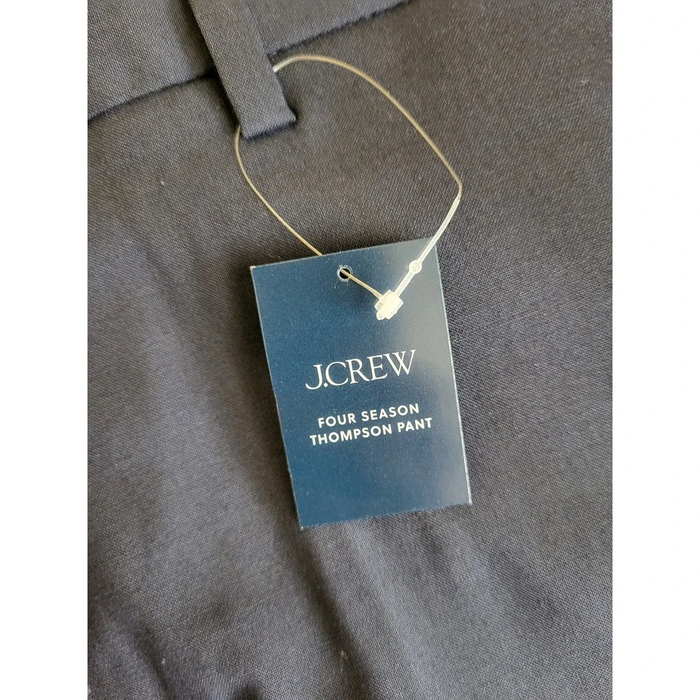 J Crew Mens Thompson Four Season Dress Pants 38X30 Navy Blue Wool Blend NWT